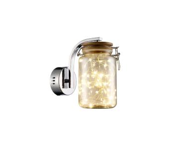 141008 - LED Kinkiet JAR LED/5W/230V złoty/chrom błyszczący/drewno