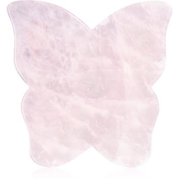 Crystallove Butterfly Rose Quartz Gua Sha Plate akcesoria do masażu