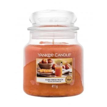 Yankee Candle Farm Fresh Peach 411 g świeczka zapachowa unisex