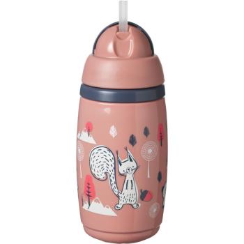 Tommee Tippee Superstar Insulated Straw termos ze słomką dla dzieci 12m+ Pink 266 ml