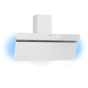 Klarstein Alina, okap kuchenny przyścienny, 90 cm, 600 m³/h, wyświetlacz LED, oświetlenie ambientowe, kolor biały
