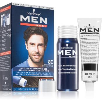 Schwarzkopf Men Perfect Anti-Grey Color Gel żel tonujący do włosów dla mężczyzn 80 Natural Black Brown