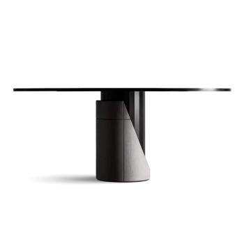 Stół jadalny z dębowym blatem 180x120 cm Sharp - Lyon Béton