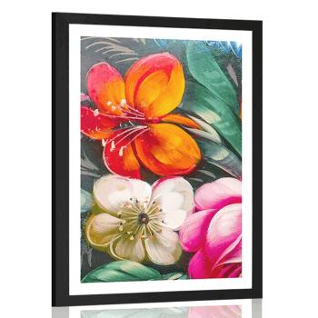 Plakat z passe-partout świat kwiatów - 30x45 white