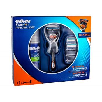Gillette Fusion Proglide Flexball zestaw Maszynka do golenia z jednym ostrzem 1 szt  + Zapasowe ostrze 2 szt + Żel do golenia Series Sensitive 75 ml