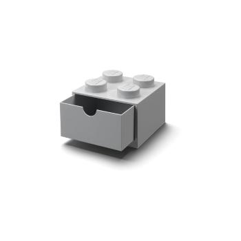 Szara skrzynka na biurko z szufladą Brick - LEGO®