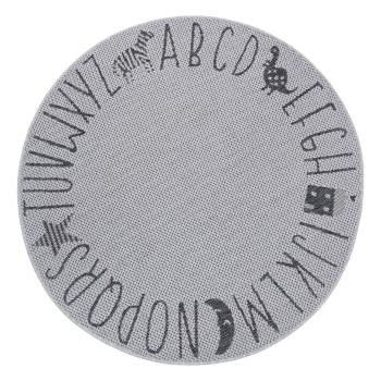 Szary dywan dla dzieci Ragami Letters, ø 120 cm