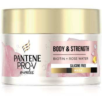 Pantene Body & Strength Rose Water maska do włosów do włosów normalnych i delikatnych 160 ml
