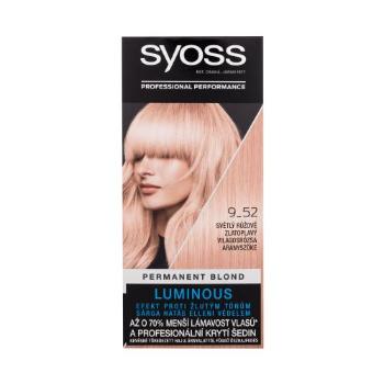 Syoss Permanent Coloration Permanent Blond 50 ml farba do włosów dla kobiet 9-52 Light Rose Gold Blond