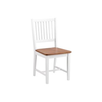 Brązowo-białe krzesło do jadalni z kauczukowca Actona Brisbane