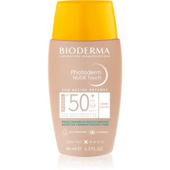 Bioderma Photoderm Nude Touch mineralny krem opalający do twarzy SPF 50+ odcień Golden 40 ml