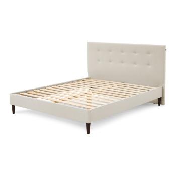 Beżowe łóżko dwuosobowe Bobochic Paris Rory Dark, 160x200 cm