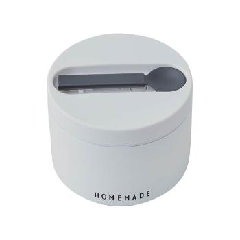 Biały pojemnik termiczny z łyżką Design Letters Homemade, wys. 9 cm