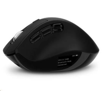 CONNECT IT FOR HEALTH Bezprzewodowa mysz ergonomiczna Dual LED z wyświetlaczem LCD, 2,4 GHz &amp; Bluetooth 5.0, czarna