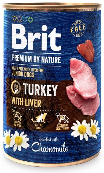 BRIT Premium by Nature 6 x 400 g indyk i wątroba mokra karma dla szczeniąt