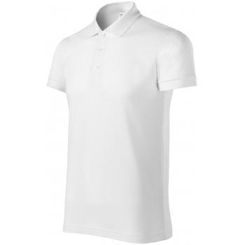 Wygodna męska koszulka polo, biały, M