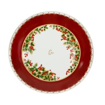 Porcelanowy talerz ze świątecznym motywem Brandani Le Bacche, ⌀ 30,5 cm