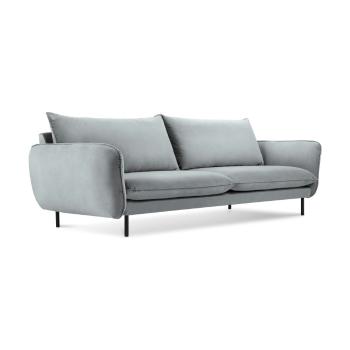 Jasnoszara aksamitna sofa Cosmopolitan Design Vienna, 200 cm