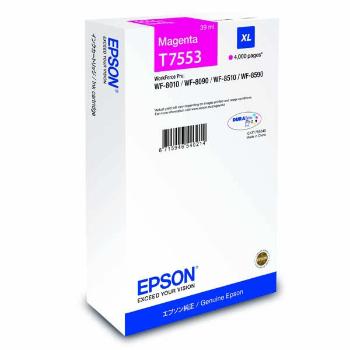 Epson originální ink C13T755340, T7553, XL, magenta, 4000str., 39ml, 1ks, Epson WorkForce Pro WF-8590DWF