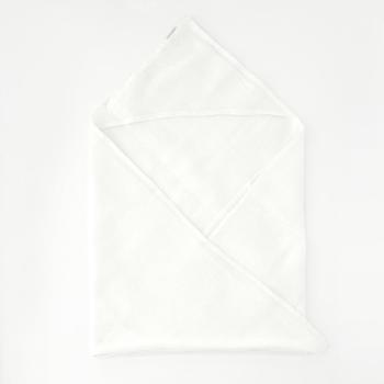 Dziecięcy biały lniany ręcznik Linen Tales Waffle, 70x70 cm