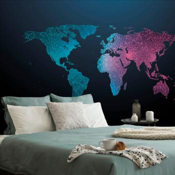 Tapeta nocna mapa świata - 375x250