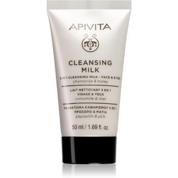 Apivita Cleansing Chamomile & Honey Mleczko oczyszczające 3 w 1 do twarzy i okolic oczu 50 ml