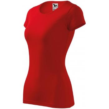 Koszulka damska slim-fit, czerwony, XS