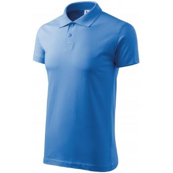 Prosta koszulka polo męska, jasny niebieski, XL