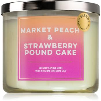 Bath & Body Works Market Peach & Strawberry Pound Cake świeczka zapachowa 411 g