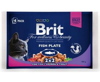 BRIT Zestaw saszetek Cat Adult Fish Plate 4x100g