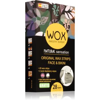 WOX Natural Sensation plastry do depilacji woskiem do twarzy 40 szt.