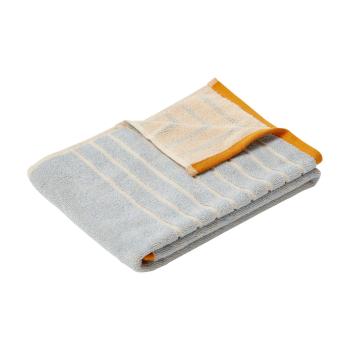 Niebiesko-pomarańczowy bawełniany ręcznik Hübsch Dora, 50x100 cm
