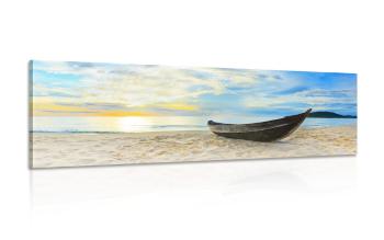 Obraz panorama pięknej plaży - 135x45