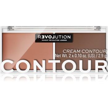 Revolution Relove Colour Play paletka do konturowania twarzy podwójne odcień Medium 6 g