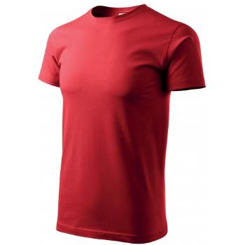 Prosta koszulka męska, czerwony, 4XL