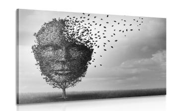 Obraz abstrakcyjna twarz w formie drzewa - 60x40