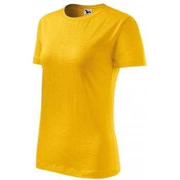 Klasyczna koszulka damska, żółty, XS