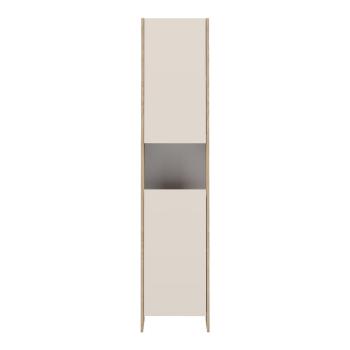 Beżowa wysoka szafka łazienkowa w dekorze dębu 38x180 cm Biarritz − TemaHome