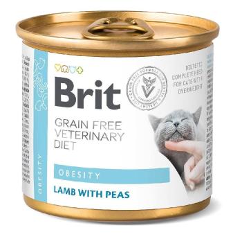 BRIT Vetrinary Diet Obesity Lamb&amp;Pea dla kotów z nadwagą 200 g