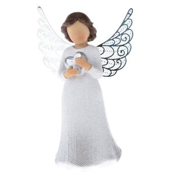 Figurka anioła z sercem Dakls, wys. 12 cm