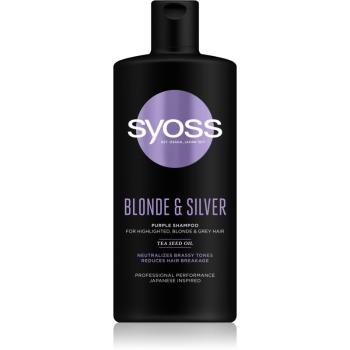 Syoss Blonde & Silver fioletowy szampon do blond i siwych włosów 440 ml