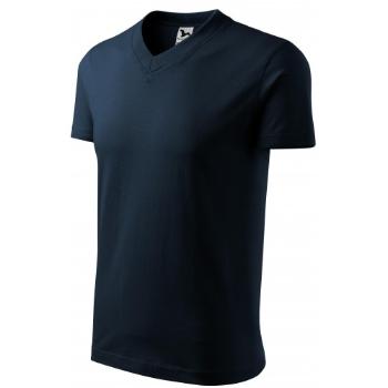T-shirt z krótkim rękawem o średniej gramaturze, ciemny niebieski, XL