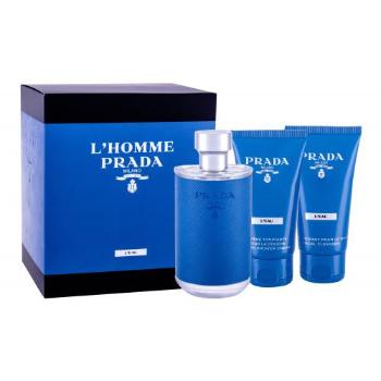 Prada L´Homme L´Eau zestaw Edt 100 ml + Żel myjący do twarzy 75 ml + Krem pod prysznic 75 ml dla mężczyzn