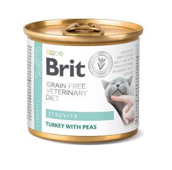 BRIT Veterinary Diet Struvite Turkey&amp;Pea dla kota na schorzenia dróg moczowych 200 g