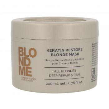 Schwarzkopf Professional Blond Me Keratin Restore Blonde Mask 200 ml maska do włosów dla kobiet uszkodzony flakon