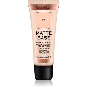 Makeup Revolution Matte Base podkład kryjący odcień F2 28 ml