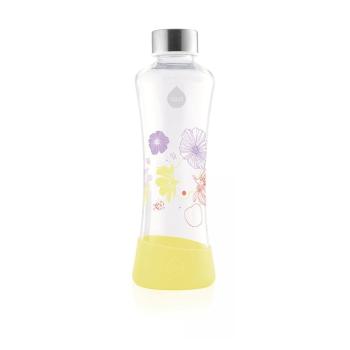 Żółta butelka ze szkła borokrzemowego Equa Flowerhead Daisy, 550 ml