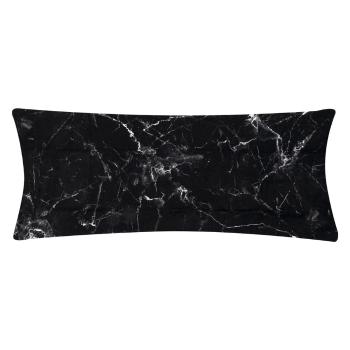 Czarna poszewka dekoracyjna na poduszkę z bawełnianego perkalu Westwing Collection, 45x110 cm