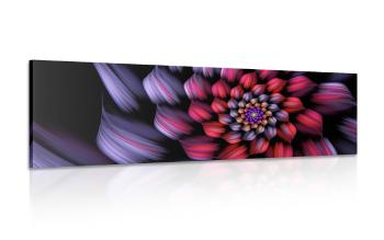 Obraz fantazyjny kolorowy kwiat - 120x40