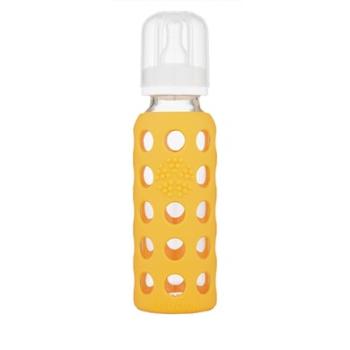 LIFEFACTORY Szklana butelka dla niemowląt mango 250 ml